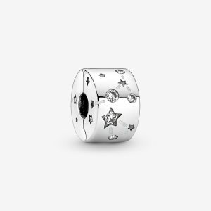 Clips Pandora Stars & Galaxy Clip Argent | 8049-VFQTG