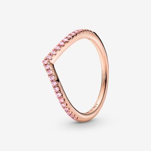 Empilable Pandora Timeless Wish Sparkling Pink Rose Doré | 1804-NGXUS