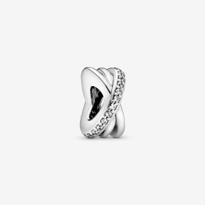 Entretoise Pandora Sparkling Polished Lines Argent | 5072-FTMSN