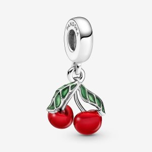 Pendre Pandora Asymmetrical Cherry Fruit Argent | 2530-JKHWN