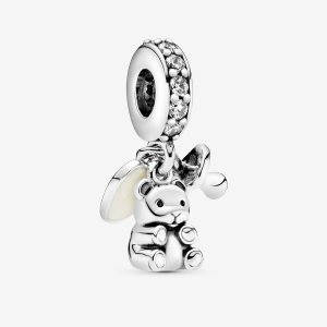 Pendre Pandora Baby Teddy Bear Argent | 0672-WGYAM