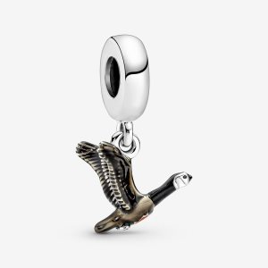 Pendre Pandora Canadian Goose & Maple Leaf Argent | 5628-VGTJB