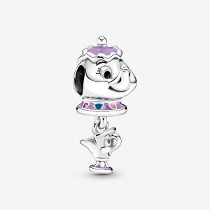 Pendre Pandora Disney Beauty the Beast Mrs. Potts Chip Argent | 4578-DIRKH