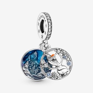 Pendre Pandora Disney Frozen Snow Olaf Double Argent | 7294-AFCIU