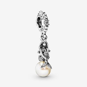 Pendre Pandora Disney Luminous Ariel Argent | 6158-HWGAJ