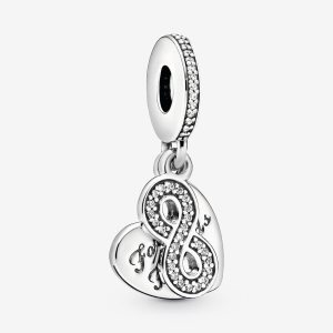 Pendre Pandora Forever Friends with Clear CZ Argent | 7489-ZTHOP