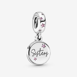 Pendre Pandora Forever Sisters Argent | 2108-RDKVB