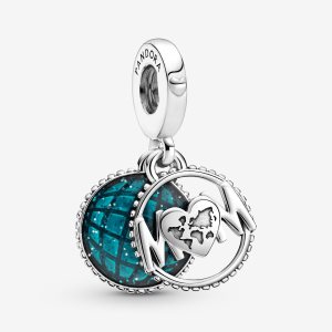 Pendre Pandora Glitter Globe Mom Argent | 3480-ZRQXG