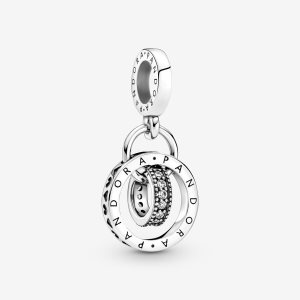 Pendre Pandora Logo Circles Argent | 6504-CTSLH