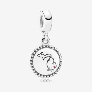 Pendre Pandora Michigan State Argent | 6084-RPXFV