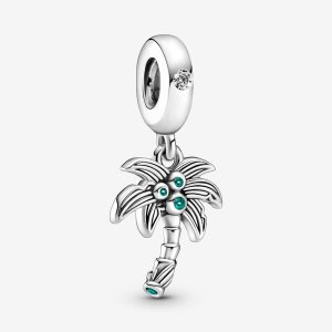 Pendre Pandora Palm Tree & Coconuts Argent | 3061-PWZSY