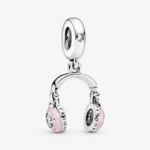 Pendre Pandora Pink Headphones Argent | 4108-PEDYW