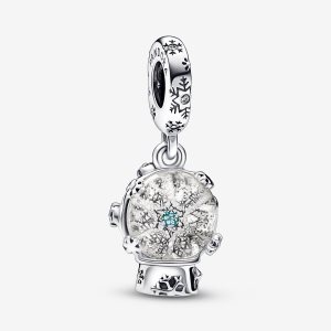 Pendre Pandora Snowflake Snow Globe Argent | 9140-TJXVG