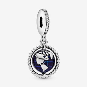 Pendre Pandora Spinning Globe Argent | 5904-CLDJK