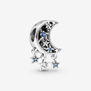 Pendre Pandora Star & Crescent Moon Argent | 0429-GJNYT