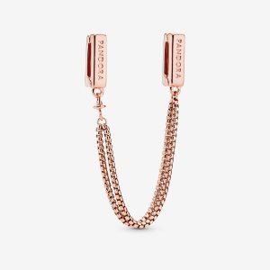 Safety Pandora Clip Rose Doré | 1426-GQAKF