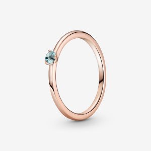 Solitaire Pandora Light Blue Rose Doré | 6894-OTBYG