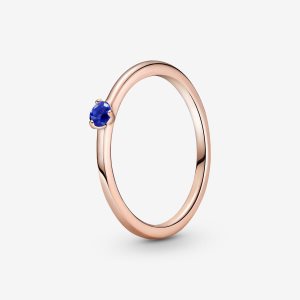 Solitaire Pandora Stellar Blue Rose Doré | 6809-BDCAZ